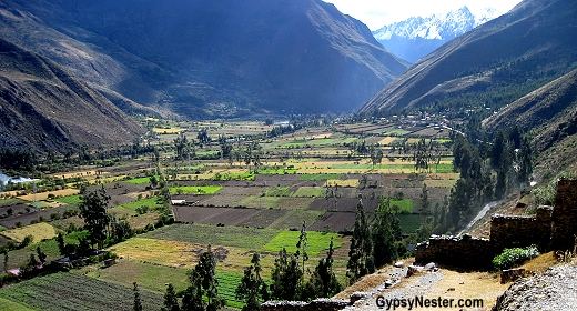 The bulk of the Ollantaytambo archaeological site is covered by huge stone terracing that was specially designed to transform the impossibly steep hillside into usable crop land. 