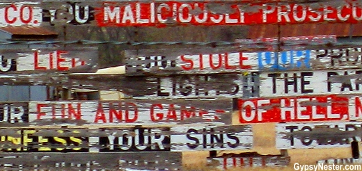 Signs at the Nemechek Ranch in Perry, Oklahoma, Noble County. GypsyNester.com