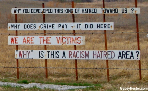 Signs at the Nemechek Ranch in Perry, Oklahoma, Noble County. GypsyNester.com