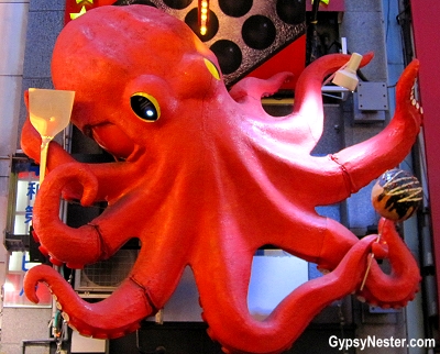 Octopus sign in The Dōtonbori in Osaka, Japan