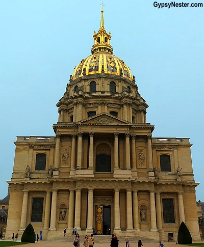 The golden-domed Hotel National des Invalides in Paris, France