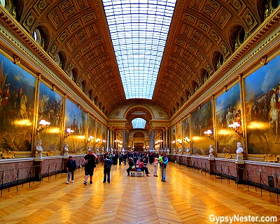 Inside the Palace of Versailles near Paris, France