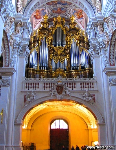 The pipe organ of St. Stephen's Cathedral in Passau, Germany