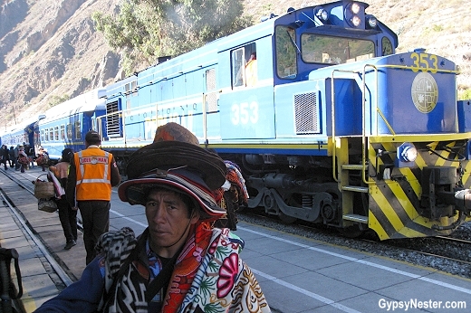 Train Station in Ollantaytambo, Peru on the way to Machu Picchu