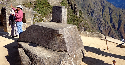 Hitching post of the sun at Machu Picchu