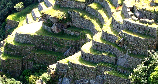The back side of Machu Picchu