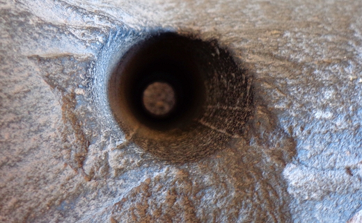 Mysterious perfectly drilled circular hole at the sun temple in Cusco!