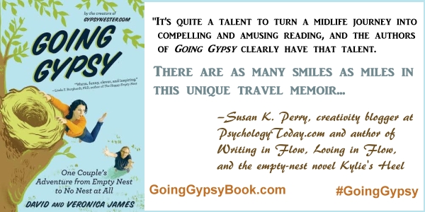 There are as many smiles as miles in this unique travel memoir... Going Gypsy: One Couple's Adventure from Empty Nest to No Nest at All - http://goinggypsybook.com #GoingGypsy #books