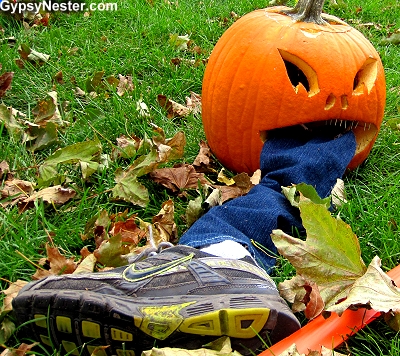 Scary pumpkin carving at the Sycamore Illinois Pumpkin Fest