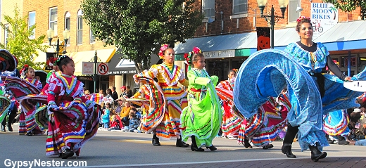 Dancers in the Pumpkin Fest Parade in Sycamore, Illinois