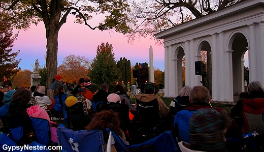 Scary stories in the cemetery at the Sycamore Pumpkin Fest, Illinois