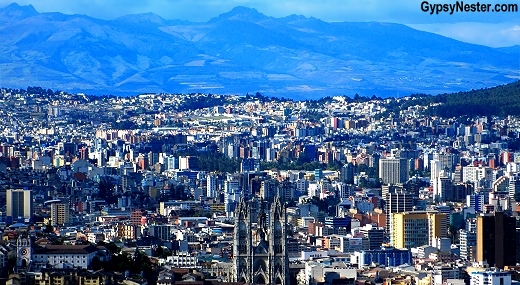 View of Quito Ecuador from El Panecillo