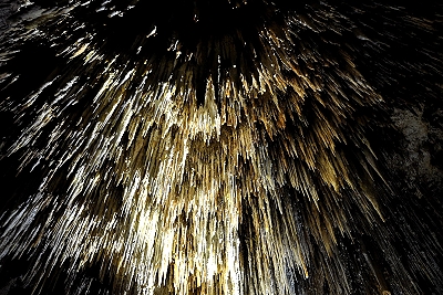 Camera flash in Rio Secreto looks like fireworks