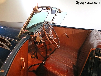Franklin Roosevelt's car was outfitted so he could drive without the use of his legs. Displayed at the FDR Presidential Library in Hyde Park, New York
