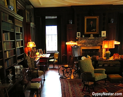 Franklin Roosevelt's study at Springwood, Hyde Park, New York