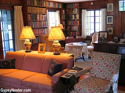 The living room at Eleanor Roosevelt National Historic Site