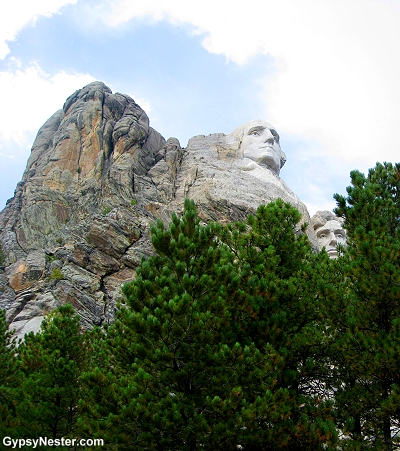 A different angle of Mount Rushmore