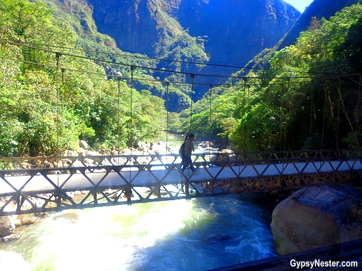 The bridge in to Agua Calientes near Machu Picchu