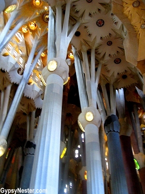 Inside Sagrada Familia, Barcelona, Spain