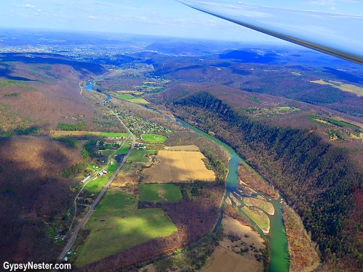 Sailplaning high over the Chemung River in New York! 