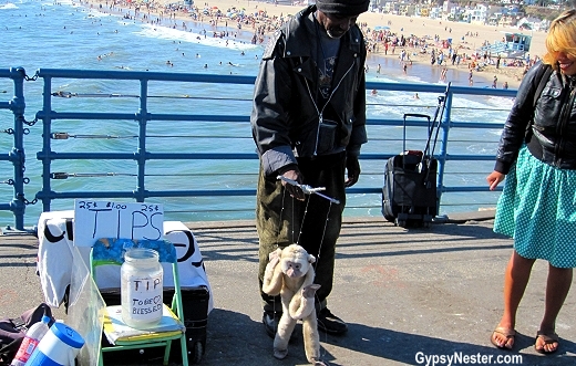 A puppeteer on the Santa Monica Pier