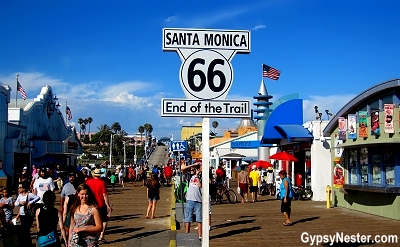 Route 66 ends at the Santa Monica Pier