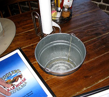 You know good things are coming when there's a bucket in the table!