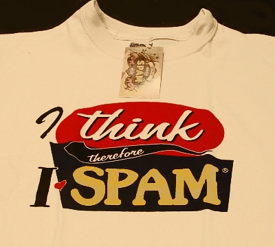 I think therefore I Spam tee shirt at the Spam Museum in Minnesota