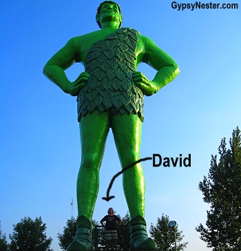 The Jolly Green Giant in Blue Earth, Minnesota