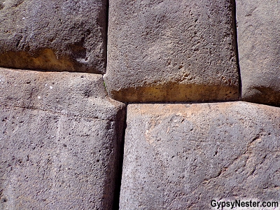 The huge stones of Sacsayhuaman in Cusco, Peru are fit so tightly that a piece of paper couldn't slide between them!