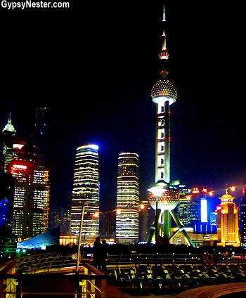 Shanghai from the deck of the ms Volendam