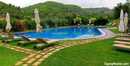 The pool at Kallikoros Country Resort, Sicily, Italy