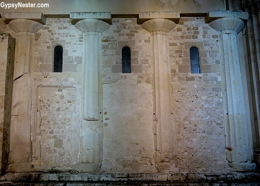 The Duomo of Syracuse, Sicily was built atop the Temple of Athena and the columns from the temple can still be seen!