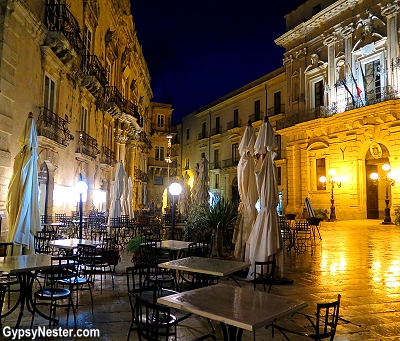 Palazzo Municipale, the city hall, in Siracusa, Sicily, Italy