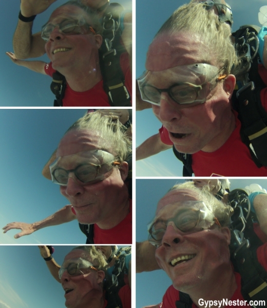 The best of David's face whilst skydiving! 