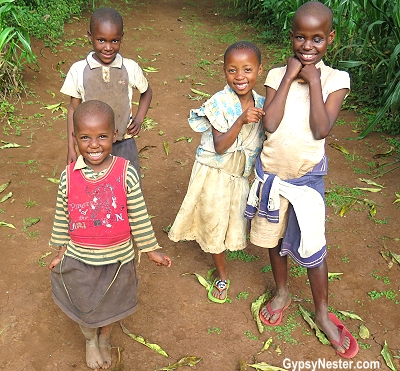 Chagga children in Tanzania, Africa. With Discover Corps.