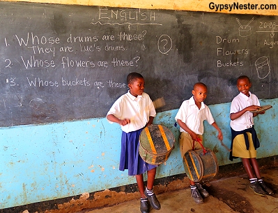 Our students at the primary school in Rau, Tanzania. We're volunteering for two weeks in Africa with Discover Corps