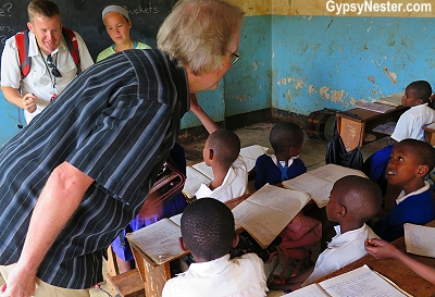 Our students at the primary school in Rau, Tanzania. We're volunteering for two weeks in Africa with Discover Corps