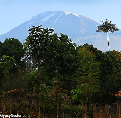 Our first glimpse of Kilimanjaro!