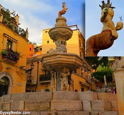 The fountain of Taormina, Sicily, Italy