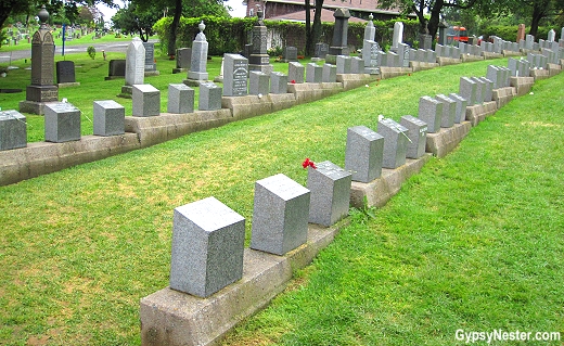 The Titanic Cemetery in Halifax, Nova Scotia