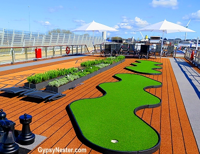 The top deck of the Viking River Cruises Longship Skadi - love the kitchen garden