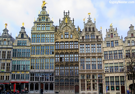 The guild buildings in Antwerp, Belgium