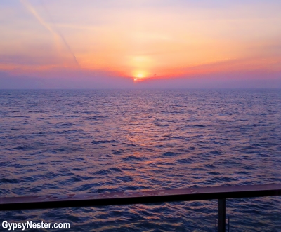 Sunrise over Lake IJsselmeer in Holland, The Netherlands