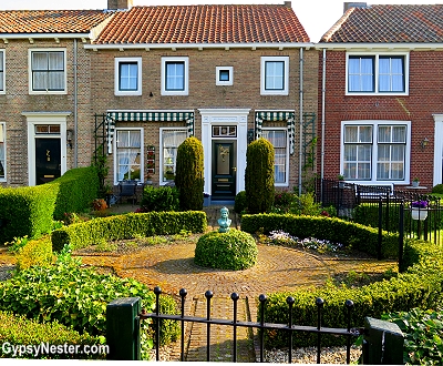 A home with a lovely garden on the main square of Veere, Holland, The Netherlands