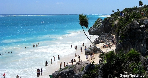 The beach at Tulum. Mexico