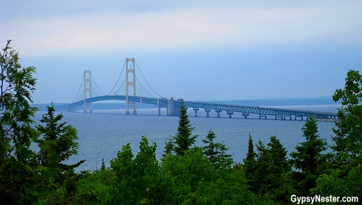 The two peninsulas of the Wolverine State are linked by the magnificent Mackinac Bridge