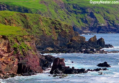 Rocky cliffs along the Wild Atlantic Way of Ireland