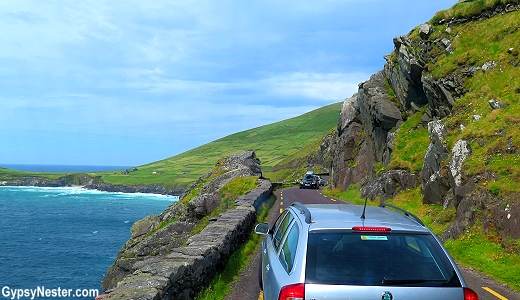 The road on Ireland's Wild Atlantic Way gets quite hairy at times! This is a two-way road?!