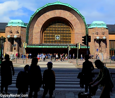 The train station in Helsinki, Finland